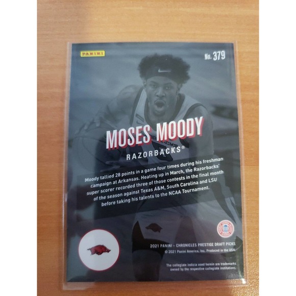 2021 Panini Chronicles #379 Moses Moody - Rookie - Warriors - Prestige - Picture 2 of 2